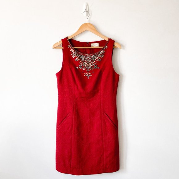 Anthropologie Red Mini Dress - Picture 4 of 10